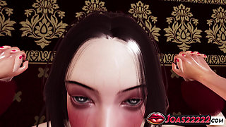 Madeleine: The Sexy Girl in Nylon POV Anal Doggystyle Sex with Moans, Jumping on a Big Dick in the Toilet Room