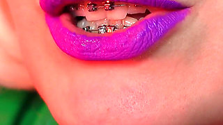ASMR slowly lipstick tease