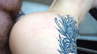 Filthy Step Sis Begs for a Swift Kitchen Cock Pounding