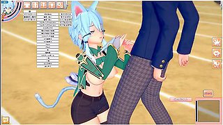 Koikatsu! Sex With Big Tits Anime Girl. 3D CG Erotic Anime Video