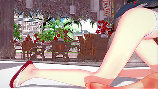 Clorinde bikini blowjob - Genshin Impact
