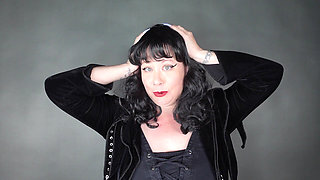 Goth Stepsis Tickles You with Long Sharp Blue Fingernails Until You Cum! Light Teasing