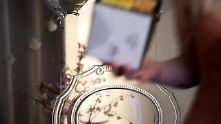 Blonde teen Sierras first erotic masturbation video