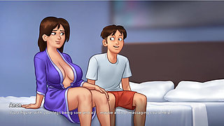 Summertime saga - gameplay - roleplay - debbie scenes in laundry and getting massage