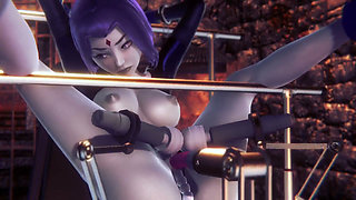 Raven on a Sex Machine  Titans Porn