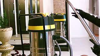 Babysitter Vacumming It Up