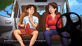Summertime saga  - gameplay - roleplay - debbie - car sex