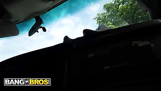 Bangbros - violet ray sucks tony’s pecker for money in the van, then takes the ride of her life