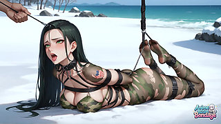 Sexy BDSM Play on the Beach Is the Hottest Way to Have a Bondage Orgasm!