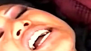 Latina Girl Eats a Big Black Cock Too Huge for Her Mouth