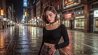 A teen just likes to demonstrate off on the street and let boys pound her humungous backside [AI]