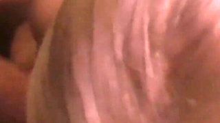 College Babe in Vintage Threesome Clip with Double Blowjob and Cum in Mouth