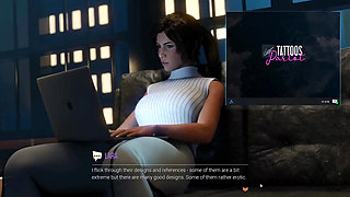 Croft Adventures Hentai Game Parody Ep.8 Librarian Caught Doing BDSM Slave Online!