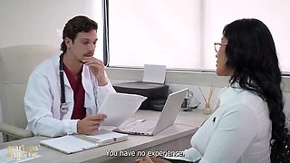 Hot Doctor Mariana Martix Blows Patient Next to His Wife - Hardcore Sex
