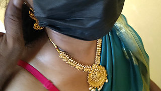 Housewife works at home with stepsister and her husband