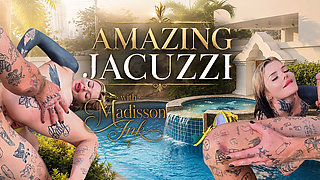 Busty Madisson Ink Gives Me Sloppy Jacuzzi Blowjob Before I Pound Her From Behind Raw