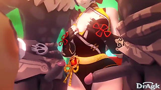 Xiangling Animation Compilation Genshin Impact Hilichurl Hentai Porn