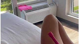 Masturbate In Front Of Public Window Hotel For Voyeur