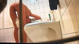 Teen in Bathroom Shower