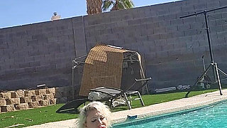 Fat Bimbo at the Pool