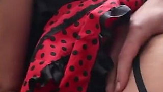 Polka Dot Skirt Babe Fucked Hard in Forest