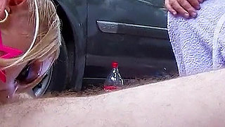 Blonde skinny Melody fucked in the ass by boss in workshop