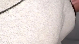 She Lets a Stranger Touch Her Ass and She Grabs His Hard Cock