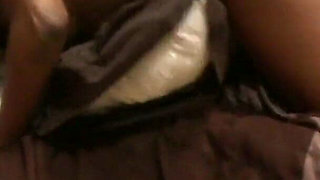 Black girl gets her pussy nailed in bed by a black hunk