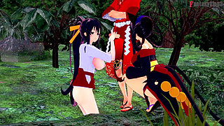 Rias Gremory kimono sex at the festival - DXD NTR Madness Series