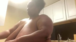 Solo ssbbw cooking huge tits fully naked