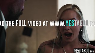 Horny groomsman manipulates and fucks big boobs curvy MILF bride