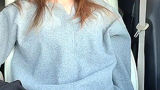 Married Woman Reaches Orgasm in the Car During Work