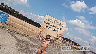 Tesla Protest! Nude For A Greater Go With Wolf Wagner, Kitty Blair And Andy Star