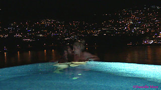 Couple Go for Late Skinny Dip Fondle