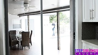 Step Siblings Caught featuring Tyler Steel and Riley Jean's girl orgasm dirt