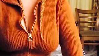 I Wore My 52F Lesbian Roommate’s Soccer Stepmom Sweaters Fucking Myself in Them Then Nude and Left the Video on Her Bed Wanting