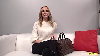 Attractive Blonde Tatiana: A Casting Couch View