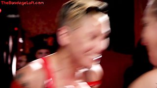 BDSM public IR babe with hairy pussy gets fucked 4 voyeurs