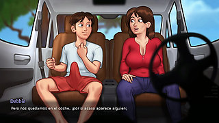 Pregnant stepmom wanted to be fucked so much that her hormones were asking for it, and she ends up fucking the stepson - summertime saga