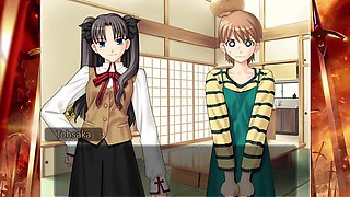 Gamer girl in hentai adventure with a big cock and large assets