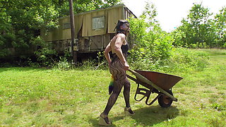 Plugged Slave - Humiliating Farm Chores