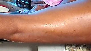 Ebony Pussy Close up Standing Sex in the Kitchen