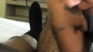 Freaky Amateur Sucks a Big Black Cock