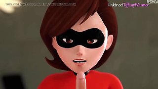 TiffanyWarmer as Helen Parr Gives Hot Blowjob - Uncensored Hentai 3D Sex