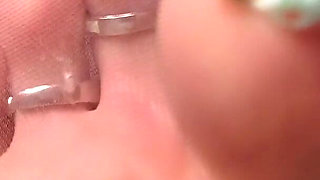 Tiny Volunteer Under My Nylon Toes - Survival Tests & Cruel Ending