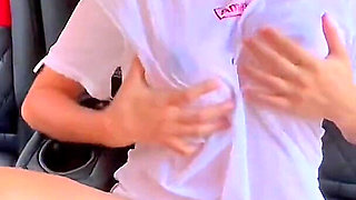 Fucking in a Car! My Best Friend Fucks My Vagina and Cums Inside Me