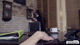 Conny Dachs Commands Obedient Blonde in Office Heat