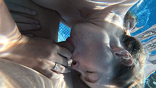 First Underwater Sex with Step Sister in Pool
