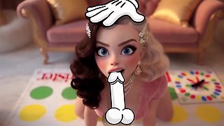 Rich lady Crystal invited to have fun Twister and was humped by a stranger