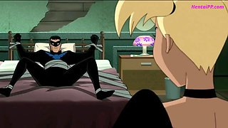 Harley Quinn Rides Tied Up Nightwing ( DC Parody Porn )